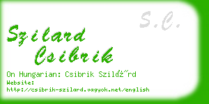 szilard csibrik business card